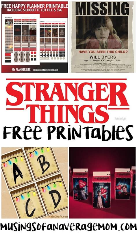 Stranger Things Free Printables